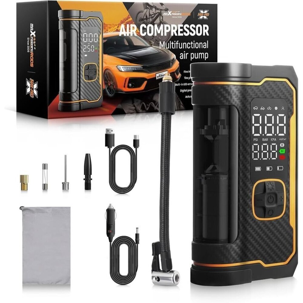 Cordless Tire Inflator 150PSI Portable Air Pump Car